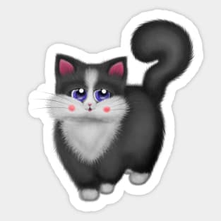 Lovely Black Cat Sticker